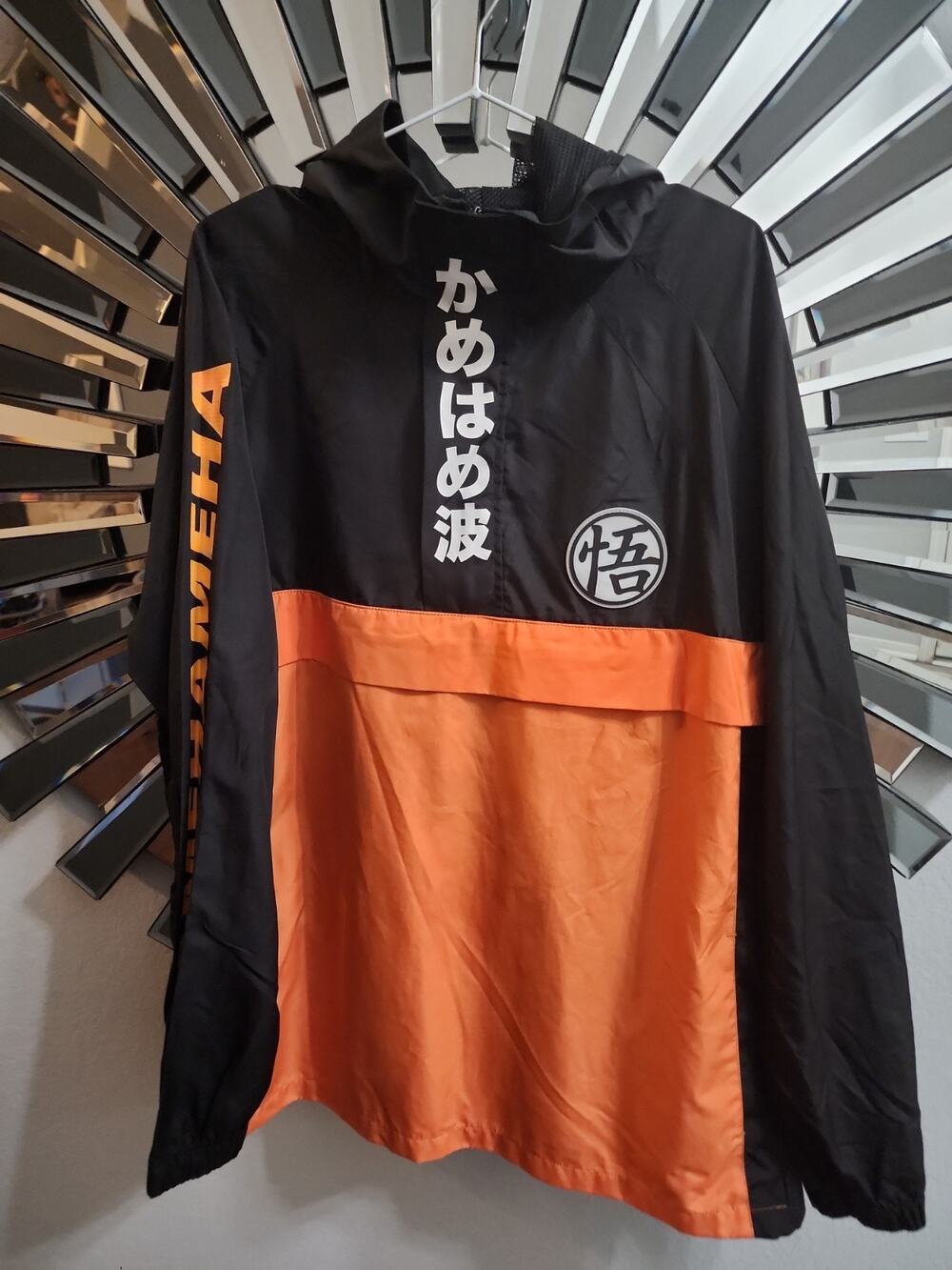 Dragon ball z windbreaker , large box edition , black and orange
